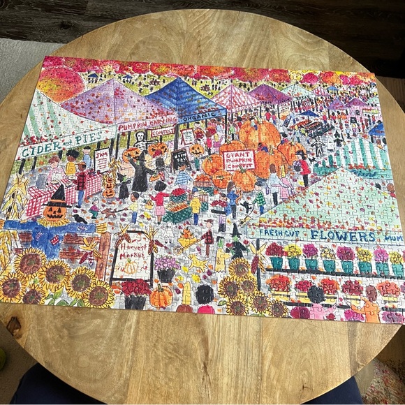 Galison Harvest Market - 1000 Piece Michael Storrings Jigsaw Puzzle - Picture 2 of 4